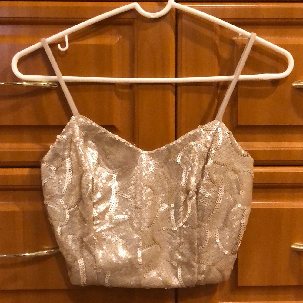 Sequin crop top